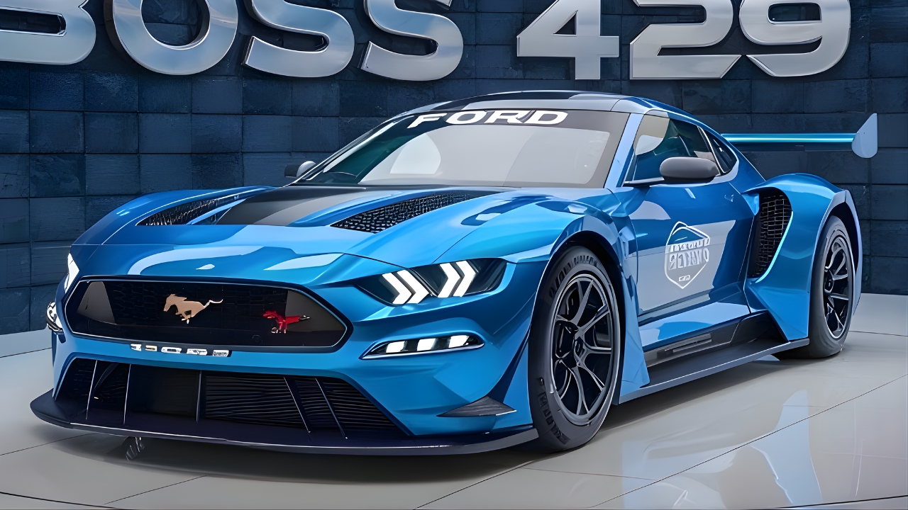 Ford Mustang Boss 429 Unveiled – Sleek Curved Design, 5.2L Engine, Ultimate Comfort